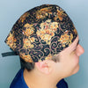 Brown & Gold Glitter Arabesque Mandala Floral Design Unisex Cute Scrub Cap