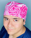Pink Lollipops Candy Unisex Food Scrub Cap