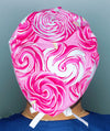 Pink Lollipops Candy Unisex Food Scrub Cap