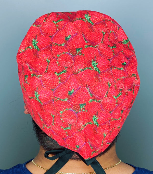 Strawberries Fruit Unisex Food Scrub Cap