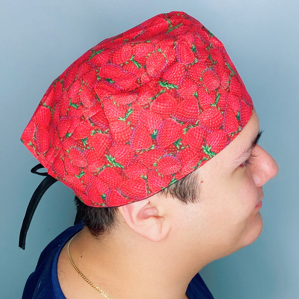 Strawberries Fruit Unisex Food Scrub Cap