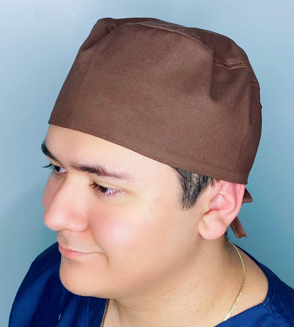 Solid Color "Chocolate" Unisex Scrub Cap