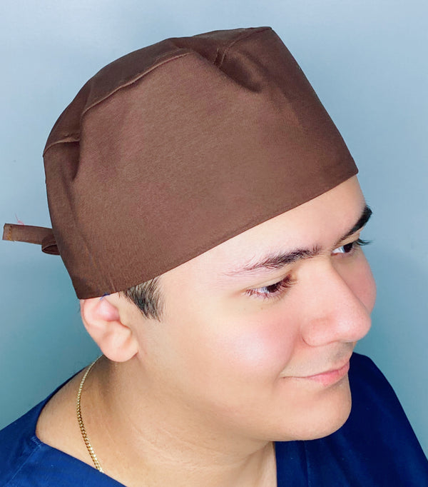 Solid Color "Chocolate" Unisex Scrub Cap