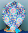 Colorful Arabesque Mandala Floral Design Unisex Cute Scrub Cap