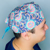Colorful Arabesque Mandala Floral Design Unisex Cute Scrub Cap