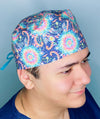 Colorful Arabesque Mandala Floral Design Unisex Cute Scrub Cap
