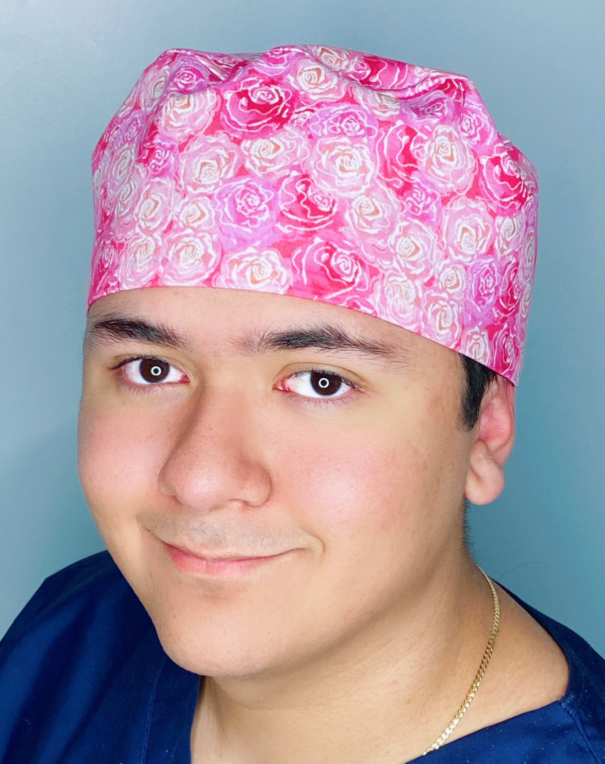 Beautiful Pink Roses Floral Design Unisex Cute Scrub Cap