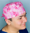 Beautiful Pink Roses Floral Design Unisex Cute Scrub Cap