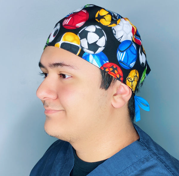 Soccer Balls Unisex Sport Scrub Cap