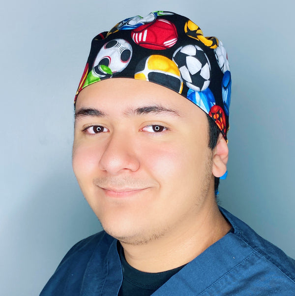 Soccer Balls Unisex Sport Scrub Cap