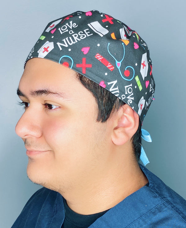 Love a Nurse Unisex Medical Theme Scrub Cap