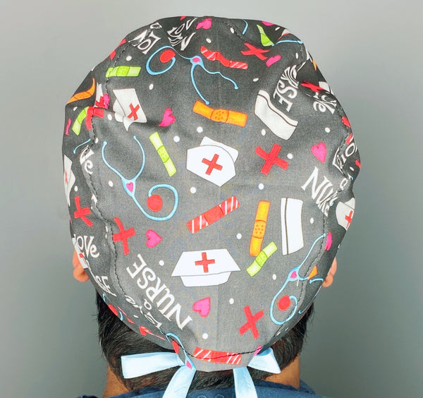 Love a Nurse Unisex Medical Theme Scrub Cap