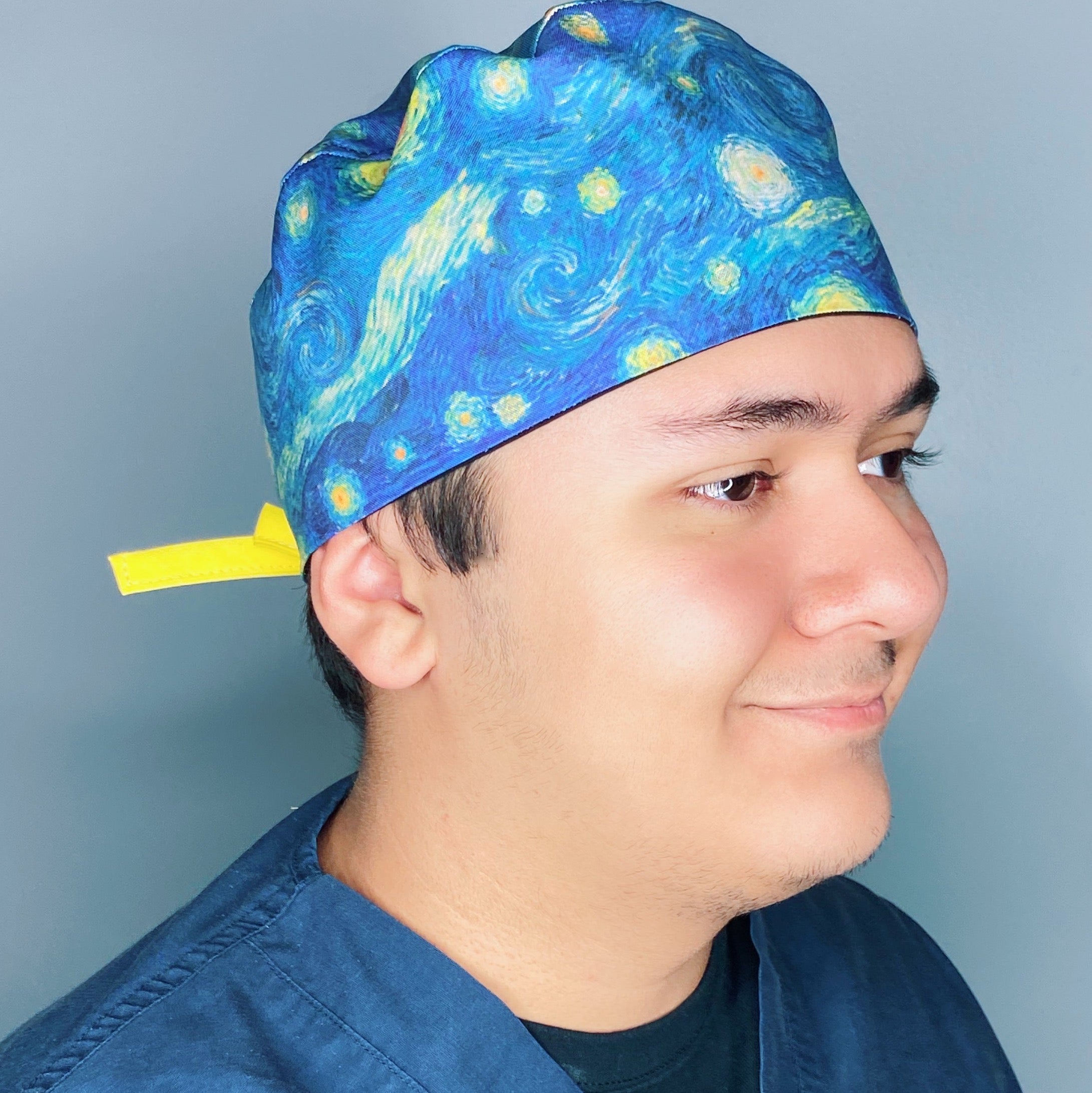 Starry Night Vincent Van Gogh Famous Painting Unisex Geek Scrub Cap