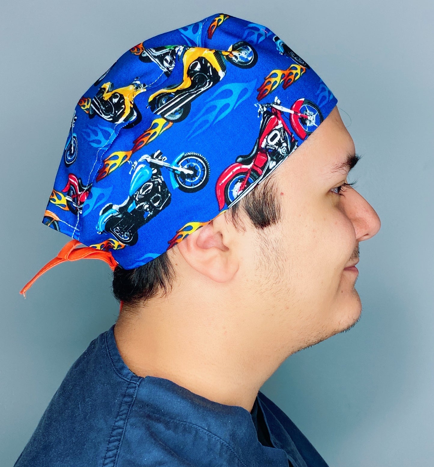 Motorcycles & Flames Unisex Sport Scrub Cap