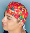Colorful Gummy Bears Candy Unisex Food Scrub Cap