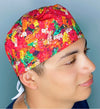 Colorful Gummy Bears Candy Unisex Food Scrub Cap