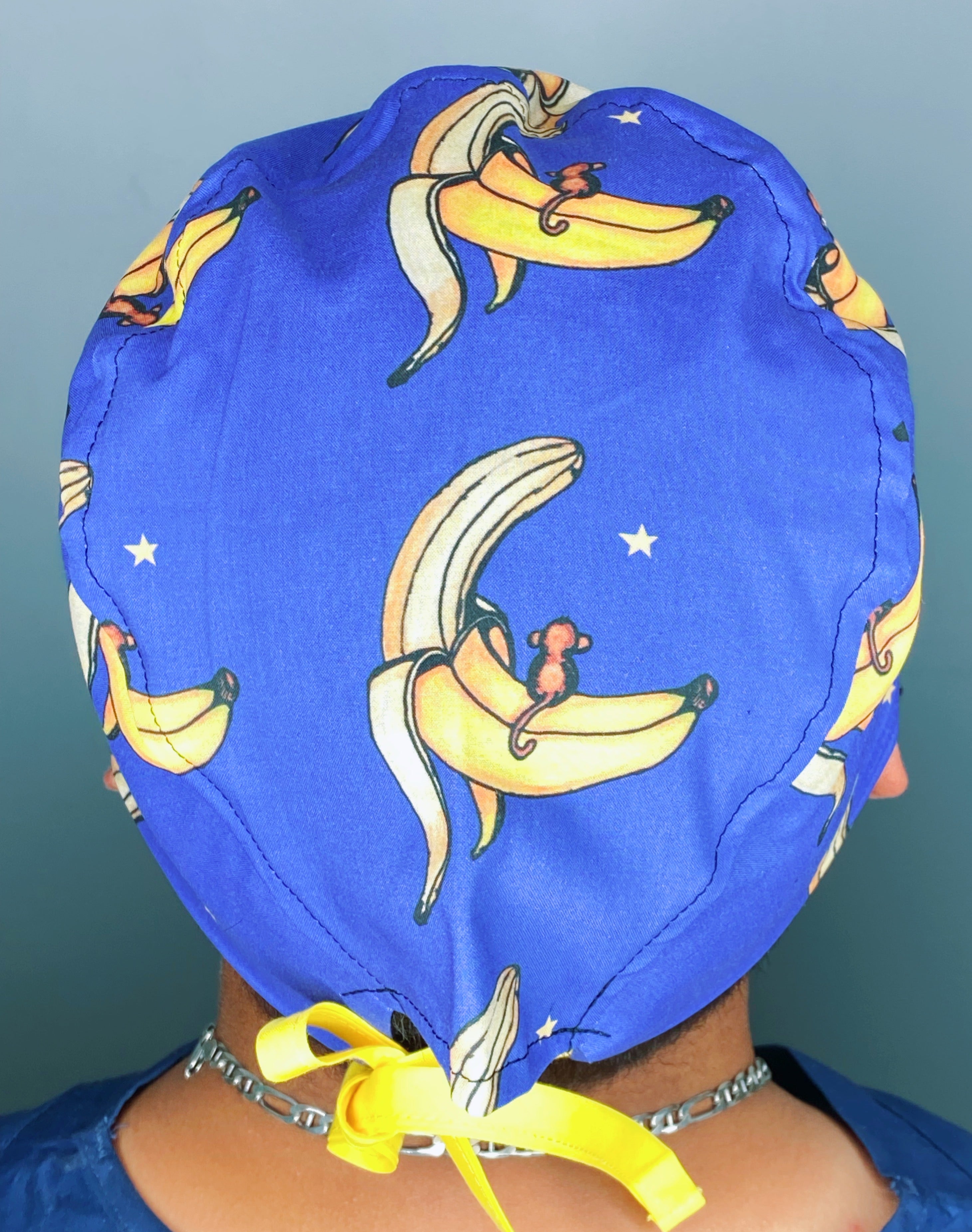 Monkey's on Banana Moons Unisex Animal Scrub Cap