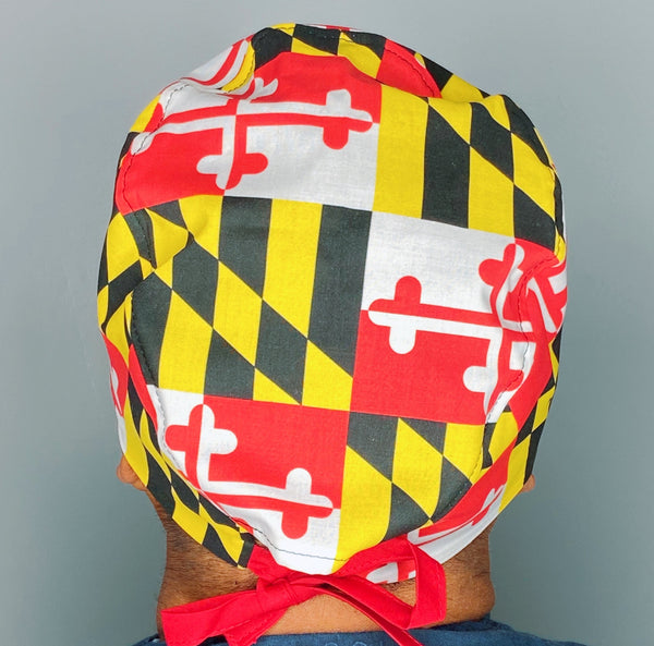 Maryland State Flag Unisex Geek Scrub Cap