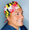Maryland State Flag Unisex Geek Scrub Cap