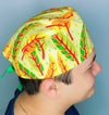 Leaf Yellow Floral Design Unisex Cute Scrub Cap