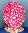 Coral Arabesque Mandala Floral Design Unisex Cute Scrub Cap
