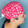 Coral Arabesque Mandala Floral Design Unisex Cute Scrub Cap