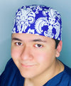 Purple & White Arabesque Mandala Floral Design Unisex Cute Scrub Cap
