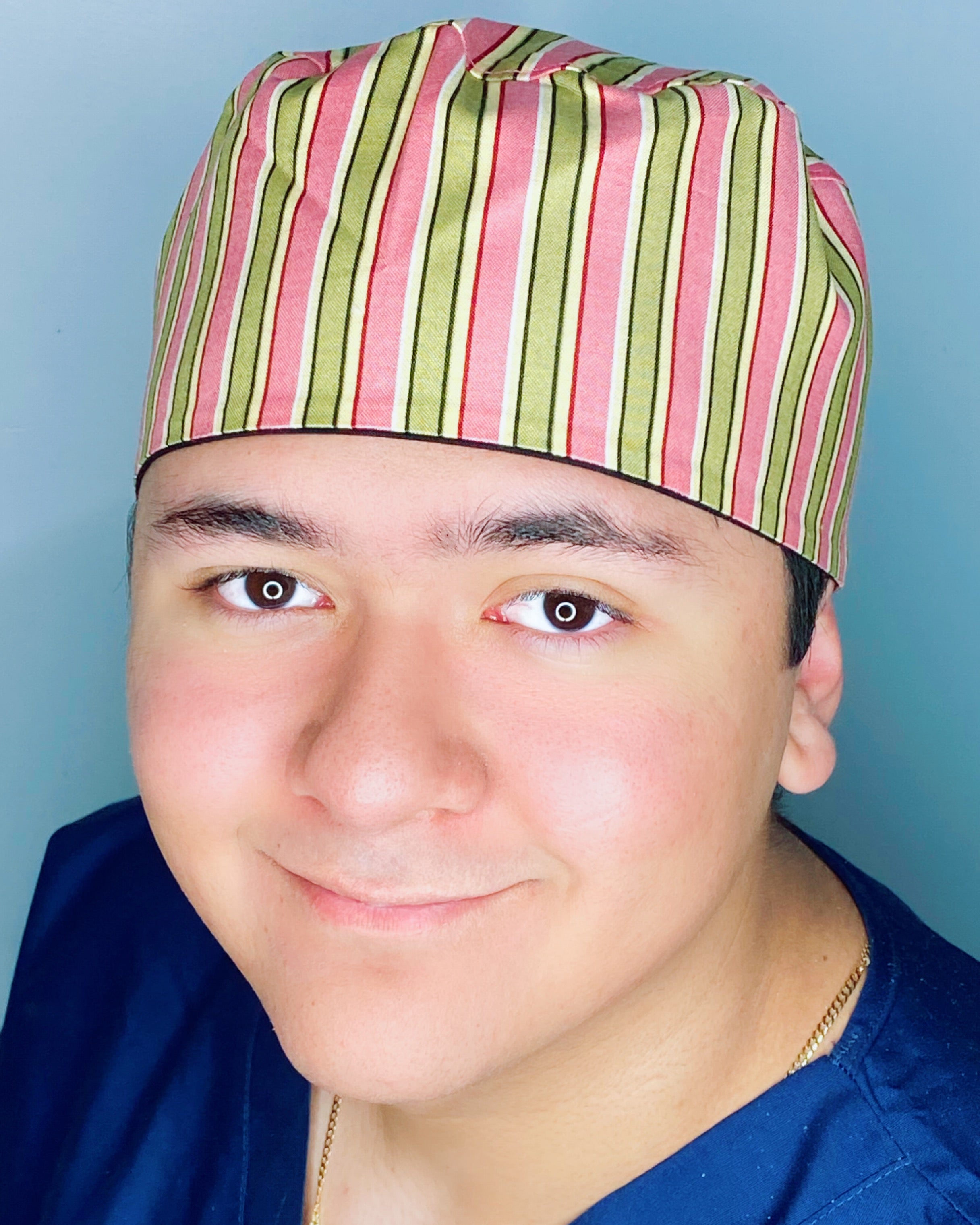 Neutral Color Pastel Stripes Unisex Cute Scrub Cap