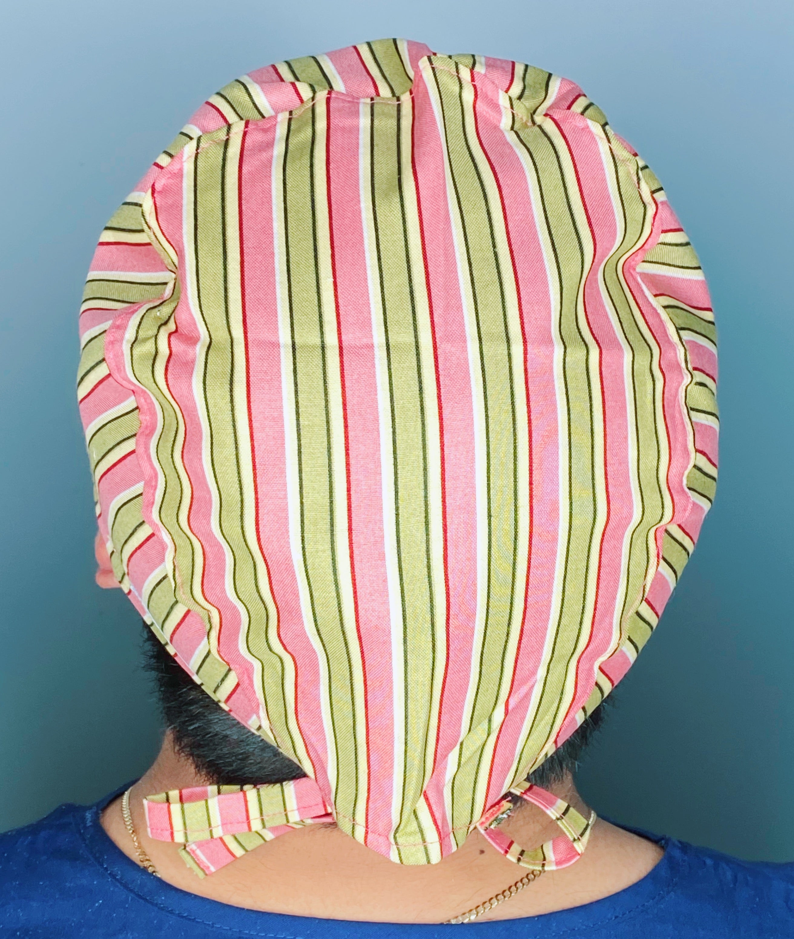 Neutral Color Pastel Stripes Unisex Cute Scrub Cap