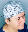 Black Small Triangles on Black Unisex Cute Scrub Cap