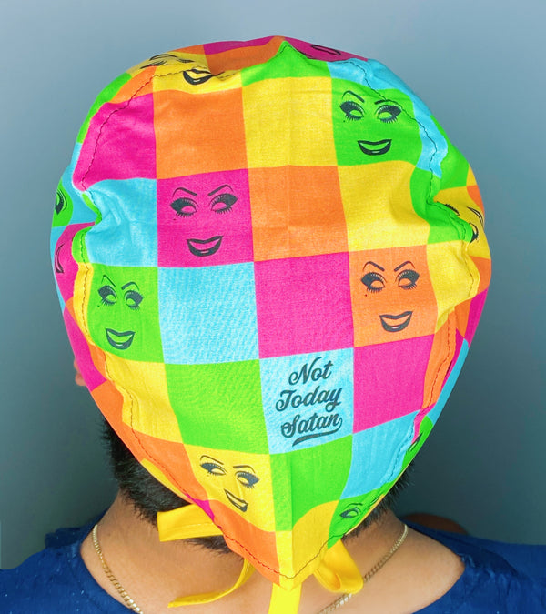 Not Today Satan Design Unisex Fancy Scrub Cap