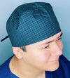 Small Geometric Shapes Dark Grey & Black Unisex Fancy Scrub Cap