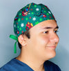 Earth's Mightiest Heroes Christmas/Winter themed Unisex Holiday Scrub Cap