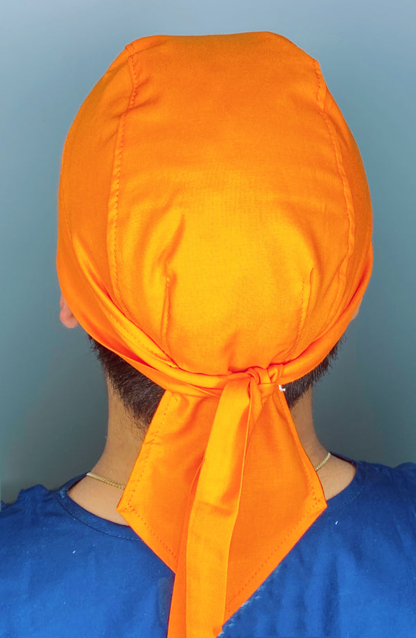 Solid Color "Orange" Skully Durag