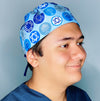 Hanukkah Menorah Star of David Jewish themed Unisex Holiday Scrub Cap