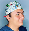 Cute Polar Bears in Snow Christmas/Winter themed Unisex Holiday Scrub Cap
