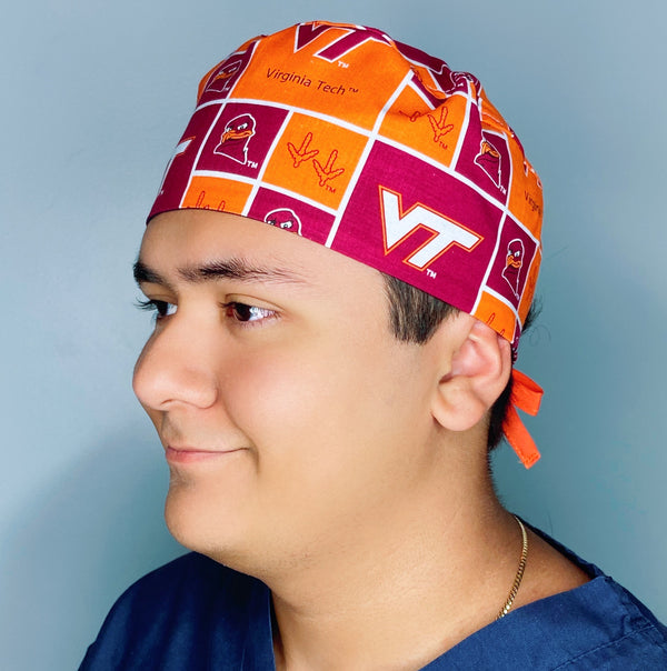 Blacksburg Virginia Tech School Unisex Sport Scrub Cap