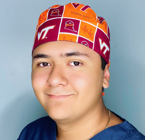 Blacksburg Virginia Tech School Unisex Sport Scrub Cap