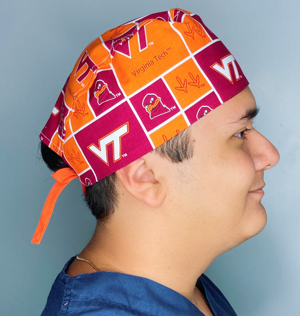 Blacksburg Virginia Tech School Unisex Sport Scrub Cap