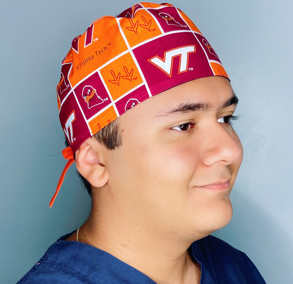 Blacksburg Virginia Tech School Unisex Sport Scrub Cap