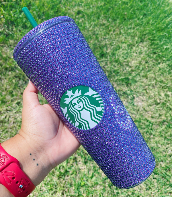Custom Personalized with Name Glitter Rhinestone 24oz Starbucks Acrylic Tumbler