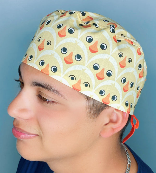 Baby Chicks All Over Unisex Animal Scrub Cap