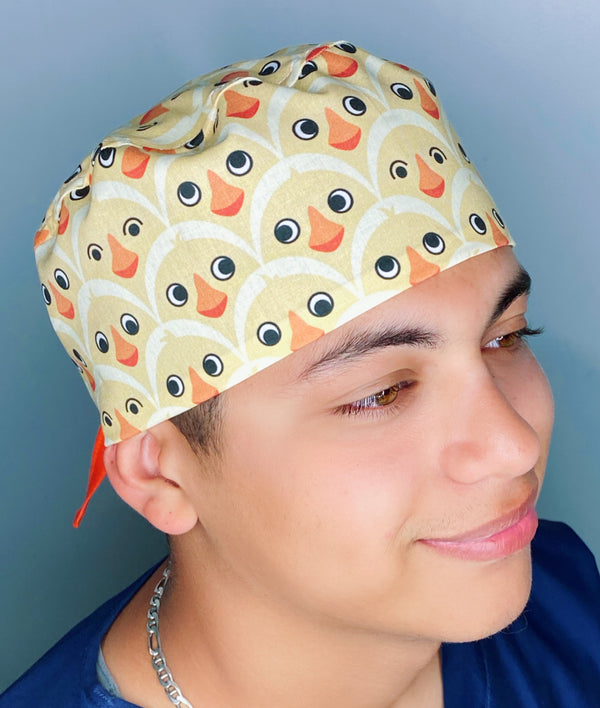 Baby Chicks All Over Unisex Animal Scrub Cap