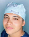 Racoons Aqua Unisex Animal Scrub Cap
