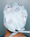 Racoons Aqua Unisex Animal Scrub Cap
