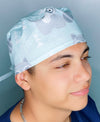 Racoons Aqua Unisex Animal Scrub Cap