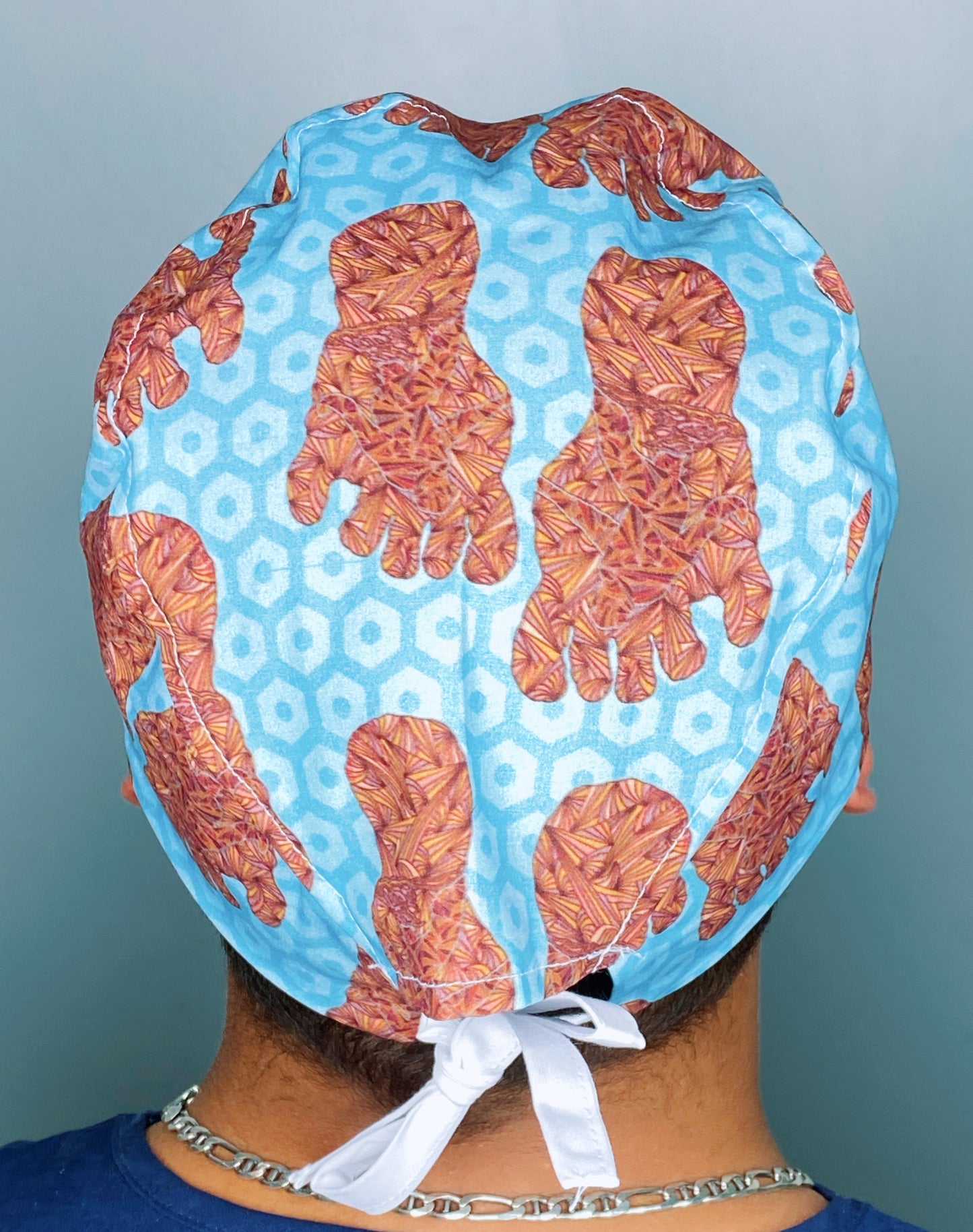 Big Foot Sasquatch Foot Prints Unisex Animal Scrub Cap