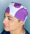 Purple Cow Print Animals Unisex Animal Scrub Cap