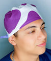Purple Cow Print Animals Unisex Animal Scrub Cap