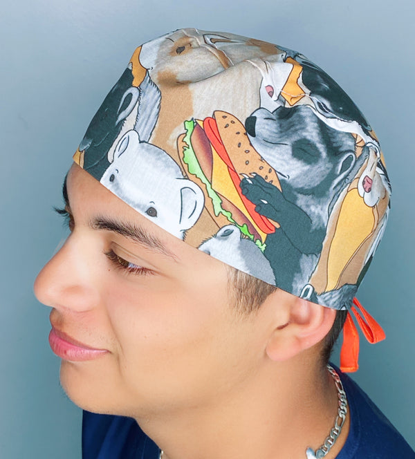 Ferrets & Junk Food Animals Unisex Animal Scrub Cap